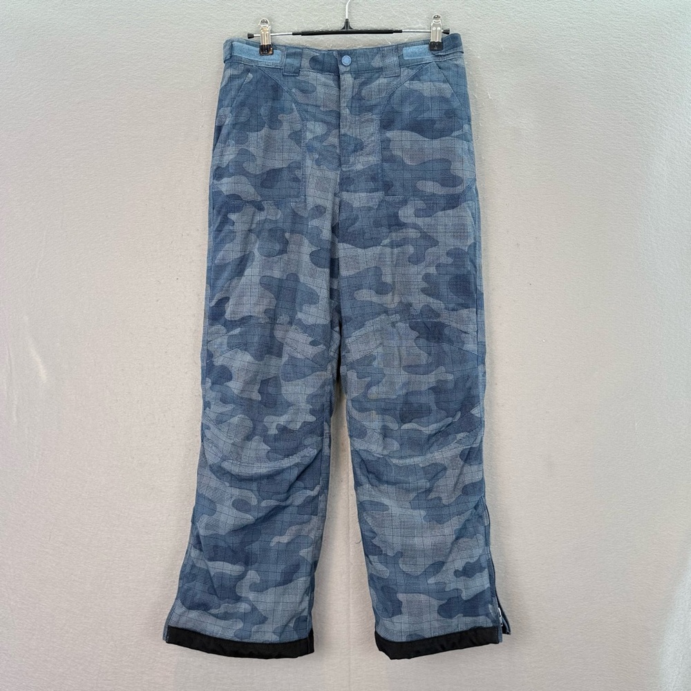 L.L. Bean - boys blue grey camo ski snow winter snowboard pants size 12